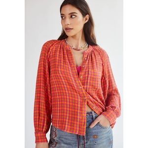 Anthropologie Pilcro Breezy Buttondown Pink Medium